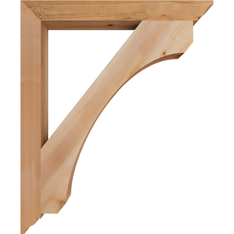Support en bois rustique traditionnel BKTLEC01, Cèdre rouge de l'Ouest (lisse), H 46 po x l 3,5 po x P 38 po
