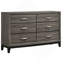 Commode 6 tiroirs Grey Oak