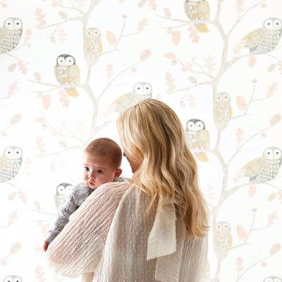 Little Owls 10.05m x 52cm Wallpaper Roll