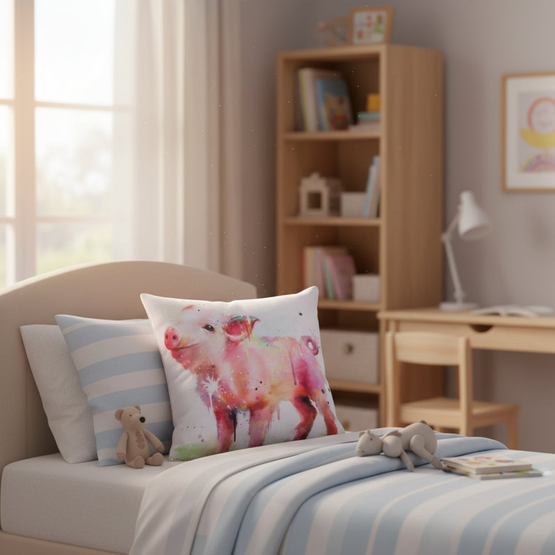 Coussin manuel à tisser manuel 18 po x 18 po Piggy