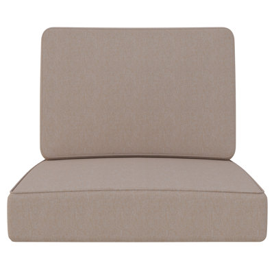 Outdoor Deep Seat Cushion, 25 x 25.5 x 5 Inch High-Density Foam Patio Chair Cushion with Water-Repellent & UV-Resistant Olefin Cover, Durable Seat & B by Hokku Designs
