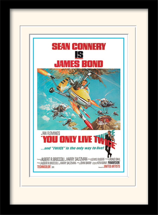 You Only Live Twice" Framed Vintage Advertisement Twice 1 Piece Single Picture Frame Wall Art
