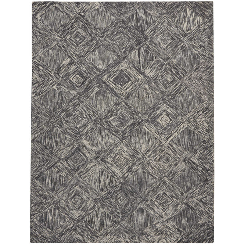 Divernon Wool Geometric Indoor Rug, Rectangle 8' x 10'6"