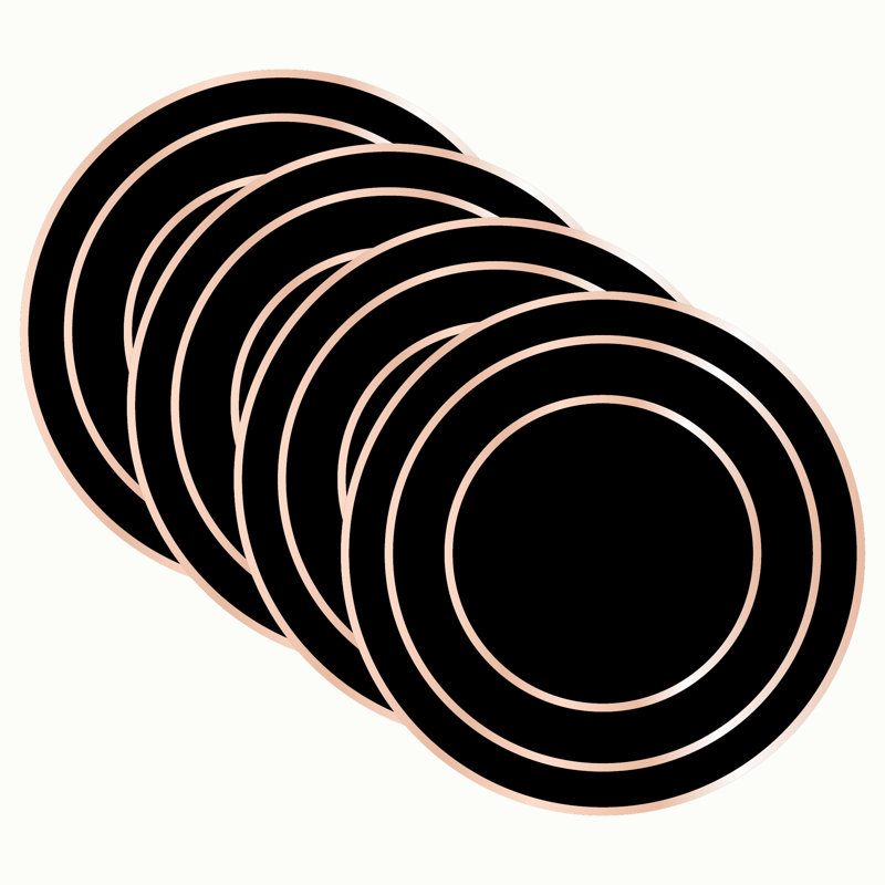 Tapis de table Albers Placemats, Noir / or