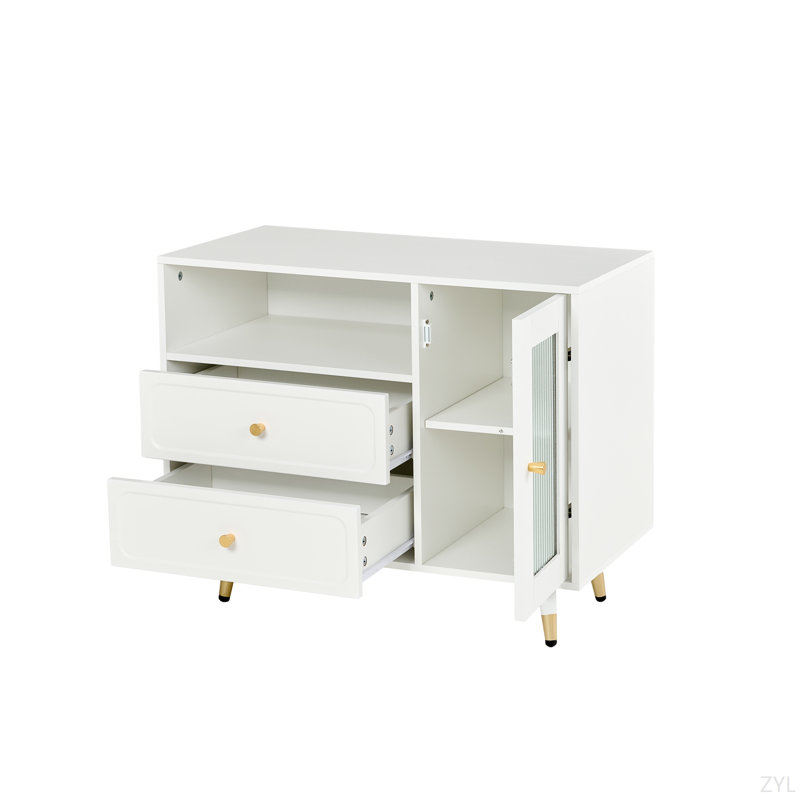 Coiffeuse de maquillage rétractable avec miroir à DEL, armoire, ports de charge et tabouret Philip, Blanc