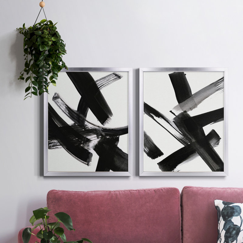 Impression de cadre photo sur papier, Toile avec cadre argenté, Pas de tapis