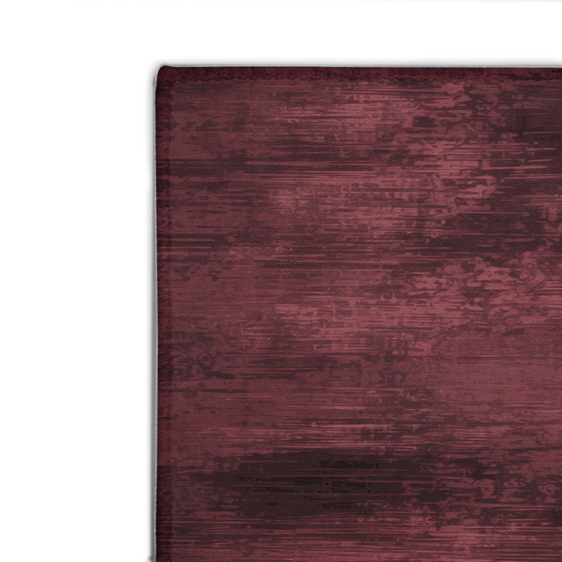Abstract Red Indoor and Outdoor Area Rug, Rectangle 2' x 3'