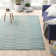 Tapis sarcelle / crème Arzilla