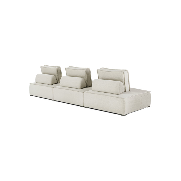 Hampton Outdoor Modular Sofa 03 In Textured Greige