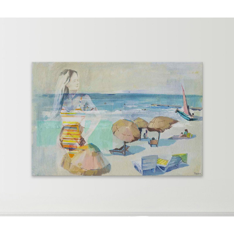 Parvez Taj - Wrapped Canvas Painting, 30cm H x 45cm W