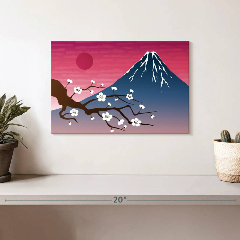 Alvord, Mont Fuji et Sakura, H 8 po x l 12 po