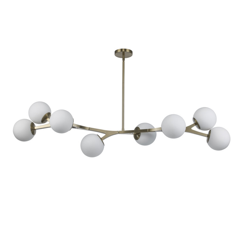 Amarula Glass Semi Flush Mount, Antique Gold