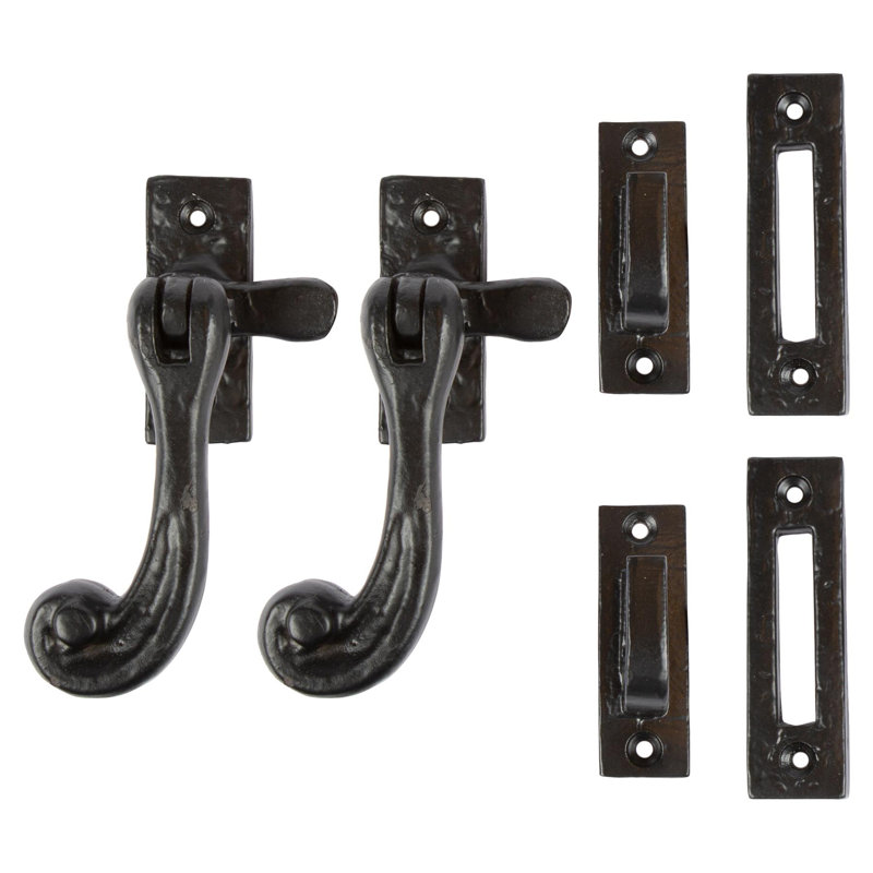 Hammer & Tongs - Rustic Window Fastener - Left Handed - W45mm x H110mm - Black
