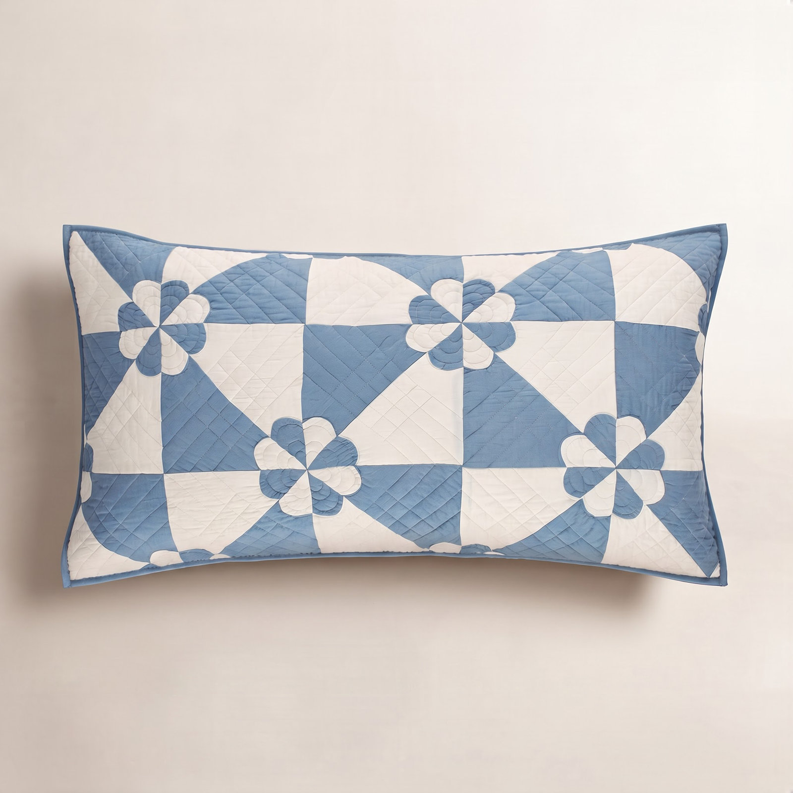 Sunny Side Cotton Shams, King, Blue