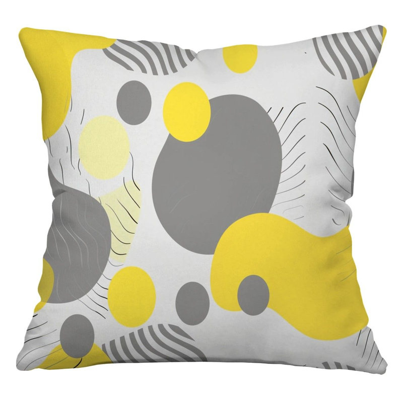 Cotton Blend Reversible Throw Pillow, 16"H x 16"W