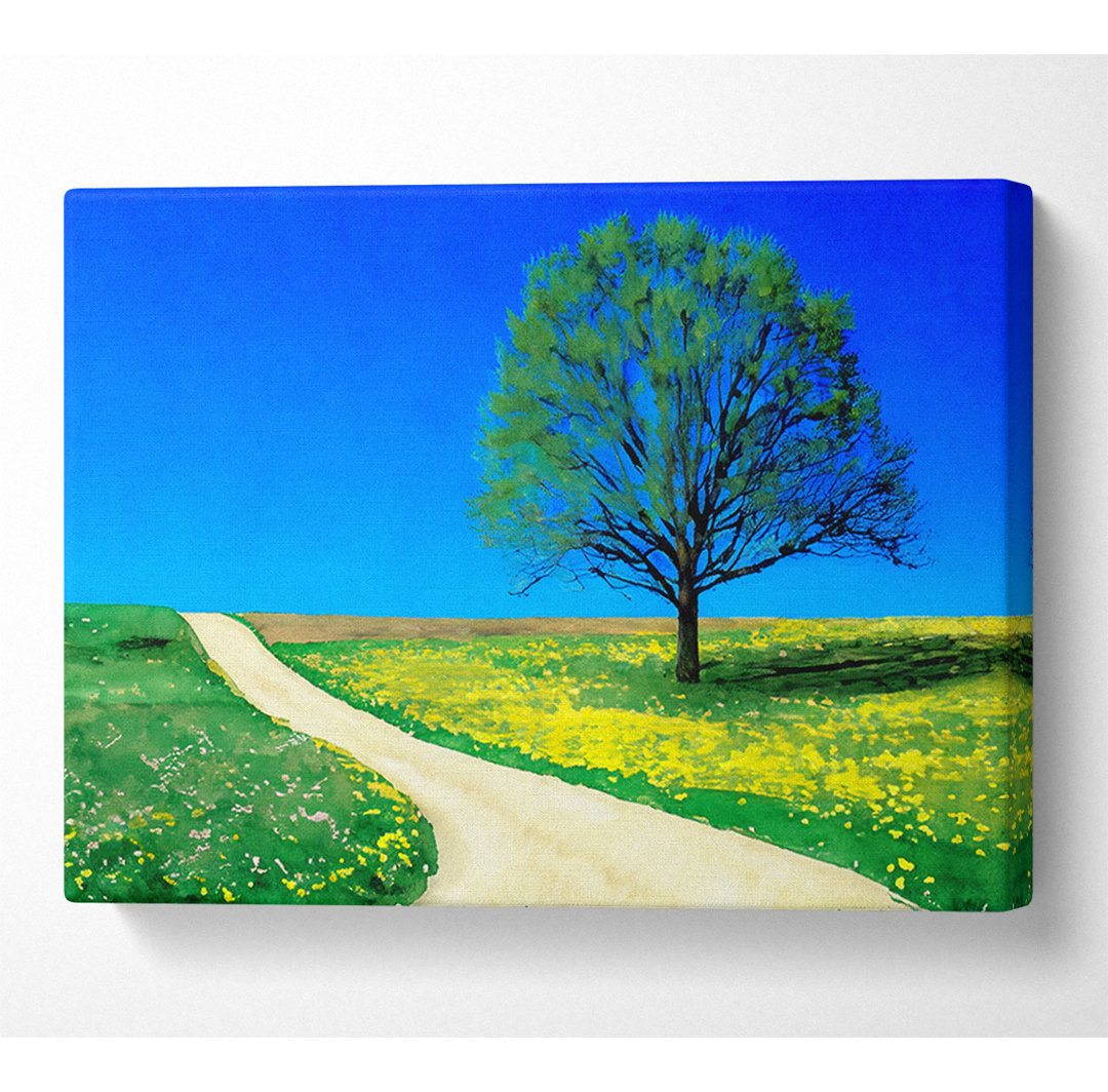 The Lonely Tree Road - Kunstdrucke auf Leinwand