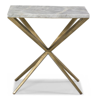 Centurion 100% Marble Pedestal End Table