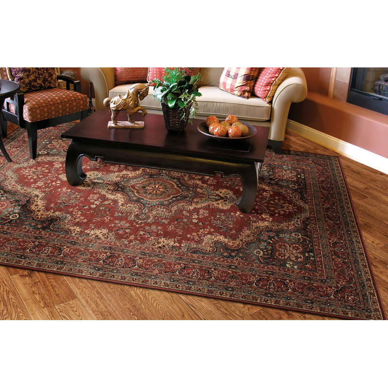 Tapis bordeaux à médaillon Kratz