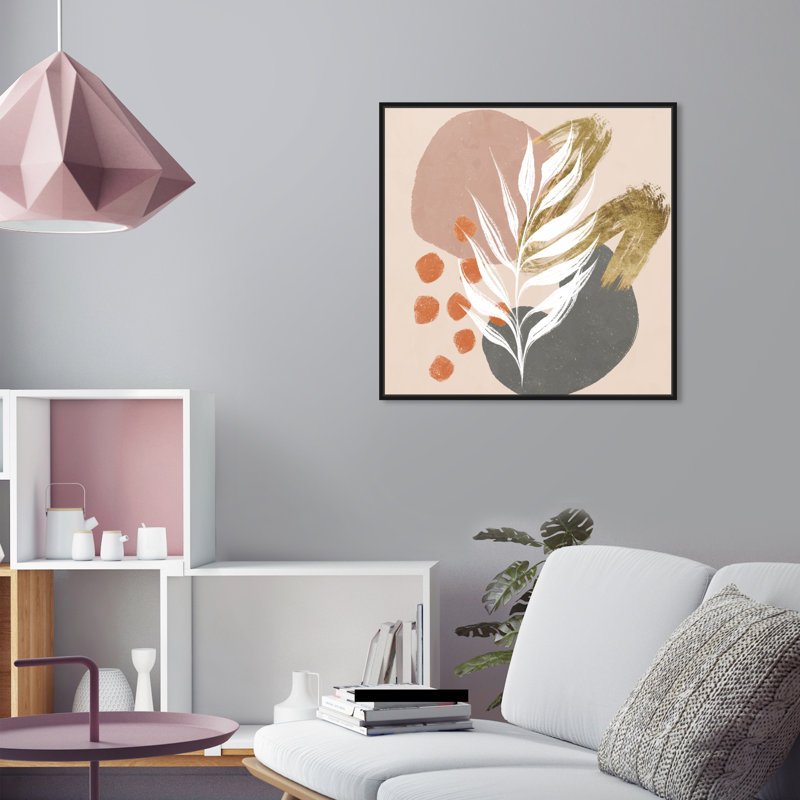 " Pale Breeze " Painting Print, Black Floater Framed, 24" H x 24" W