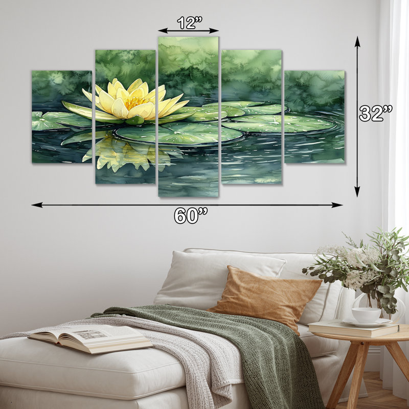 Eau lotus fleur Tranquiity at the pond II - lotus Art mural - décoration murale moderne diamant