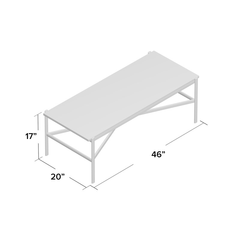 Single Coffee Table, Brass