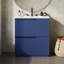 Meuble-lavabo avec lavabo, 2 tiroirs et poignées en métal-381809632