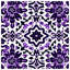 Couvre-lit matelassé mauve à motif fleuri toutes tailles-129089822