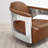 Full Grain Genuine Leather Accent Arm Chair with Nailhead Trim -1388263890