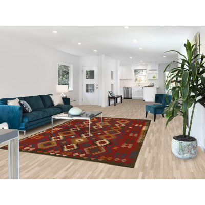 Tapis tribal en laine Kilim 7 x 10