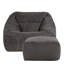 icon Natalia Large Beanbag and Pouffe Set Corduroy Navy Blue-63656827