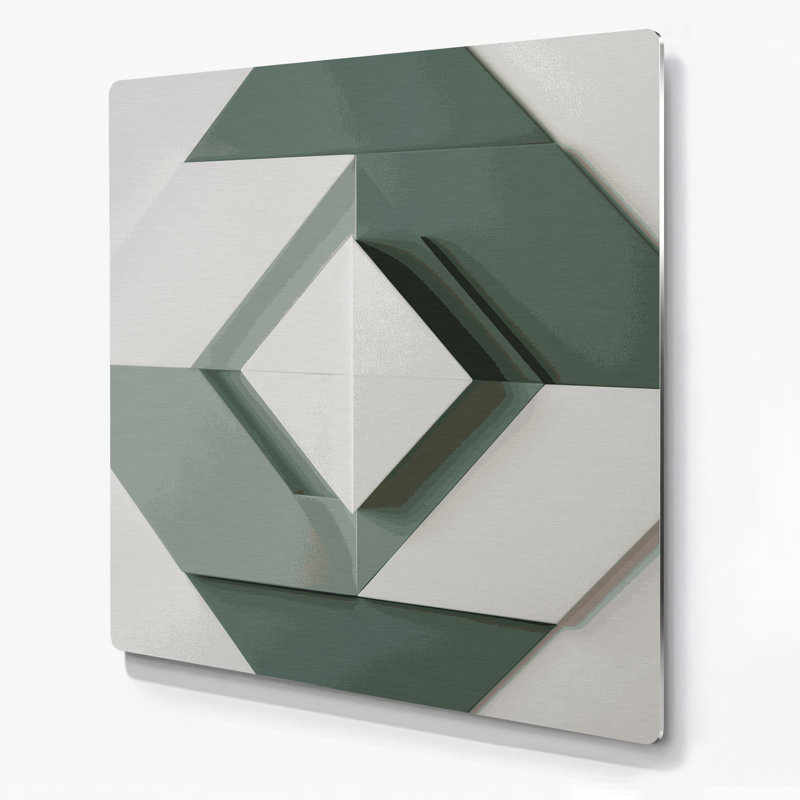 Minimalisme 90, art mural gris en métal, H 12 po x l 12 po