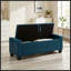 Banc rembourré capitonné avec rangement-1865697648