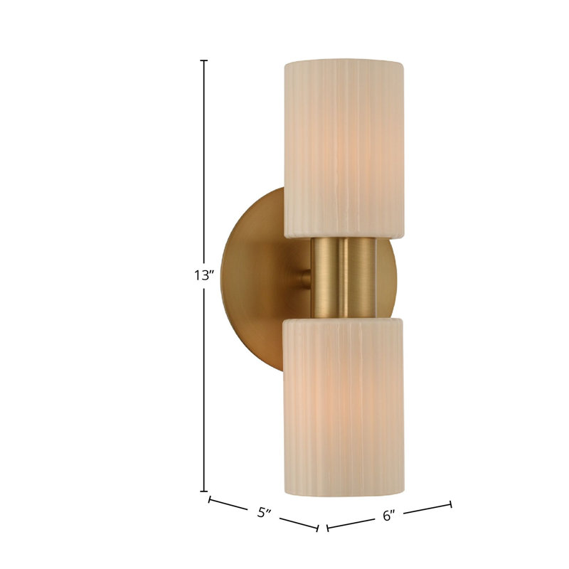 Applique murale en laiton Harlowe 2 LT Kalco