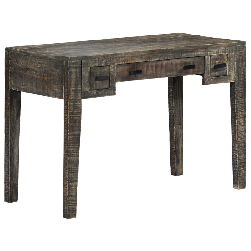 Burlwood Solid Wood Computer Desk