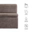 Fauteuil d'appoint rembourré sans accoudoirs Lume Boucle-106273818