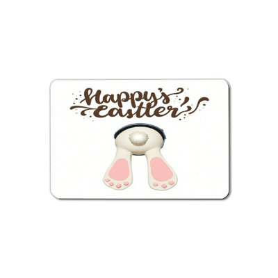 Bunny Tail Happy Easter Bath Mat, 16 x 24 inch