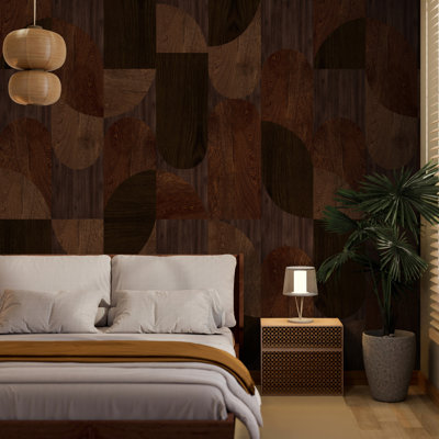 Arches Mural Mahogany Paste The Wall Wallpaper 77.2" X 120"