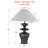 Brie 27" Table Lamp with Linen Shade, Black Satin