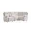 Canapé d'angle en L 4 places de 101,2 pouces avec inclinaison électrique et double console, couleur crème-1594489426-1596840642