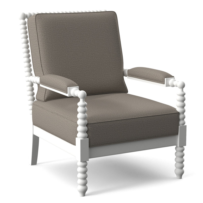 Lind Island 29" Wide Lounge Chair, Moroccan Paseo, 0451-63, Frost White Finish