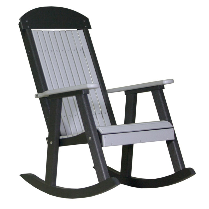 Fauteuil à bascule porche Tarik, Gris tourterelle / noir