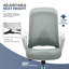 Chaise de bureau ergonomique, chaise de bureau en filet à hauteur réglable, soutien lombaire, accoudoirs rabattables-1133698675