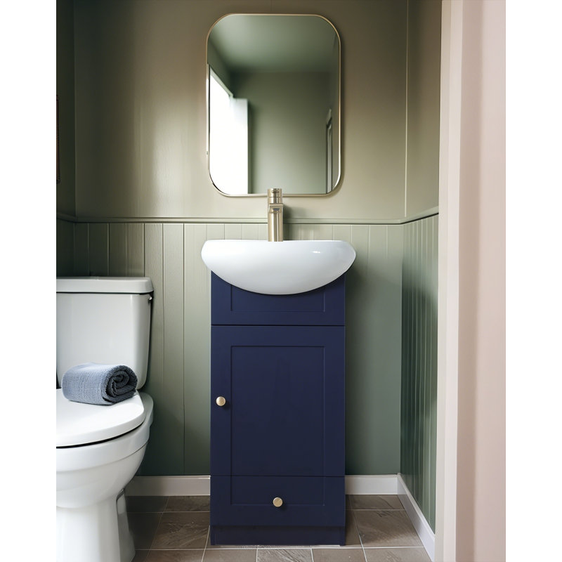 16'' Single Bathroom Vanity With Ceramic Top