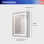 Armoire à pharmacie à fixation en surface 20 po x l 28 po à DEL avec désembueur à miroir et 2 tablettes réglables