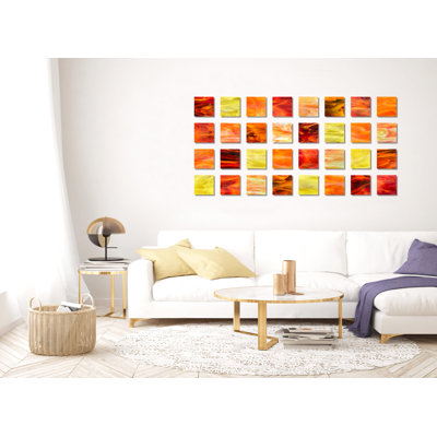 Dawn Handmade Modern Abstract Wall Decor on Glass