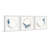 " Deep Sea Creatures " 3 Piece Art Watercolor Print-66636192