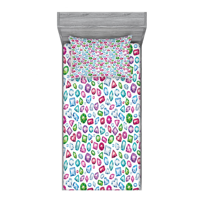 Microfiber Sheet Set, Twin Sheet Set with Fitted Sheet