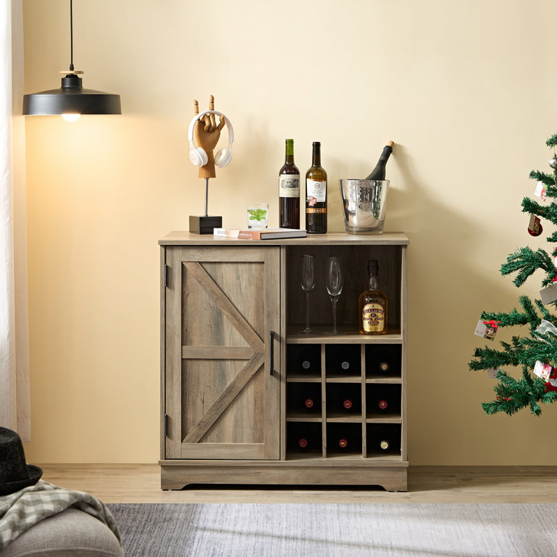 Tynesha Bar Cabinet, Gray