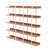 70.5"H X 70.9"W Wood Double 5-Tier Bookcase-800694550