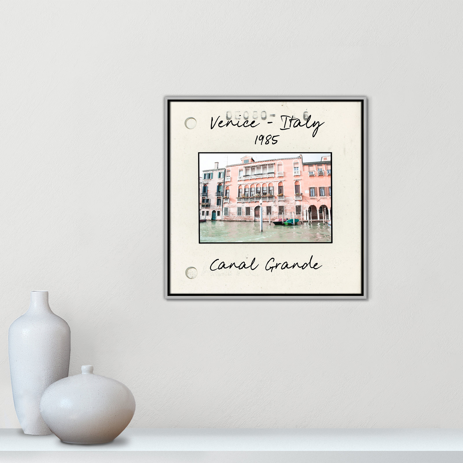 Ritona "Venice, Italy - Grand Canal" Print, Silver Floater Framed Canvas, 25.5" H x 25.5" W x 2" D